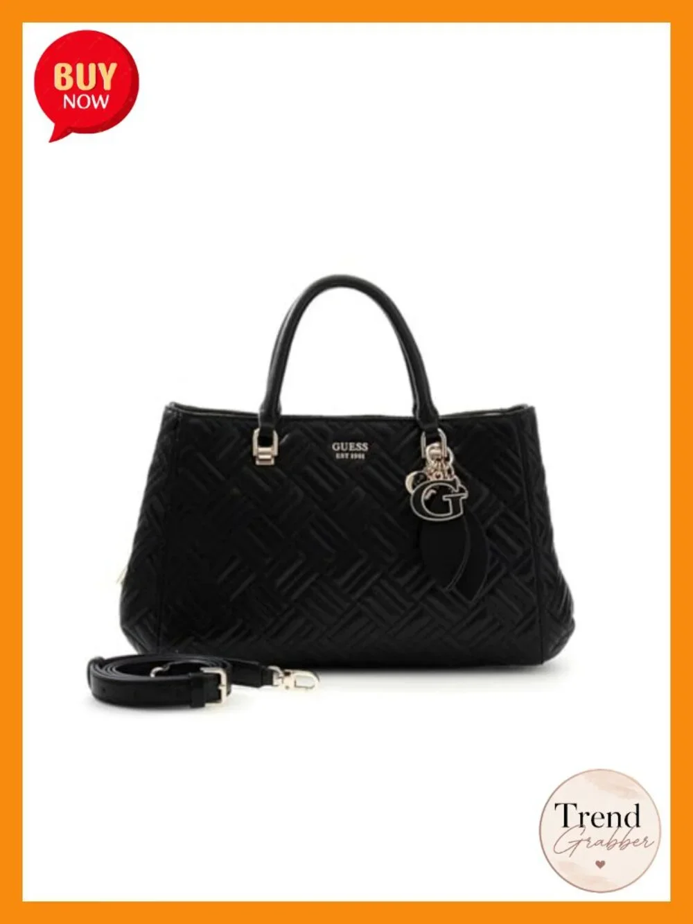 PU Satchel with Triple Compartments, Top Handle and Crossbody Strap